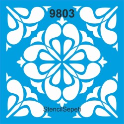 Fayans Deseni - Stencil - Boyama Şablonu - StencilSepeti