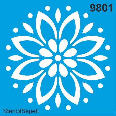 Fayans Deseni - Stencil - Boyama Şablonu - 1