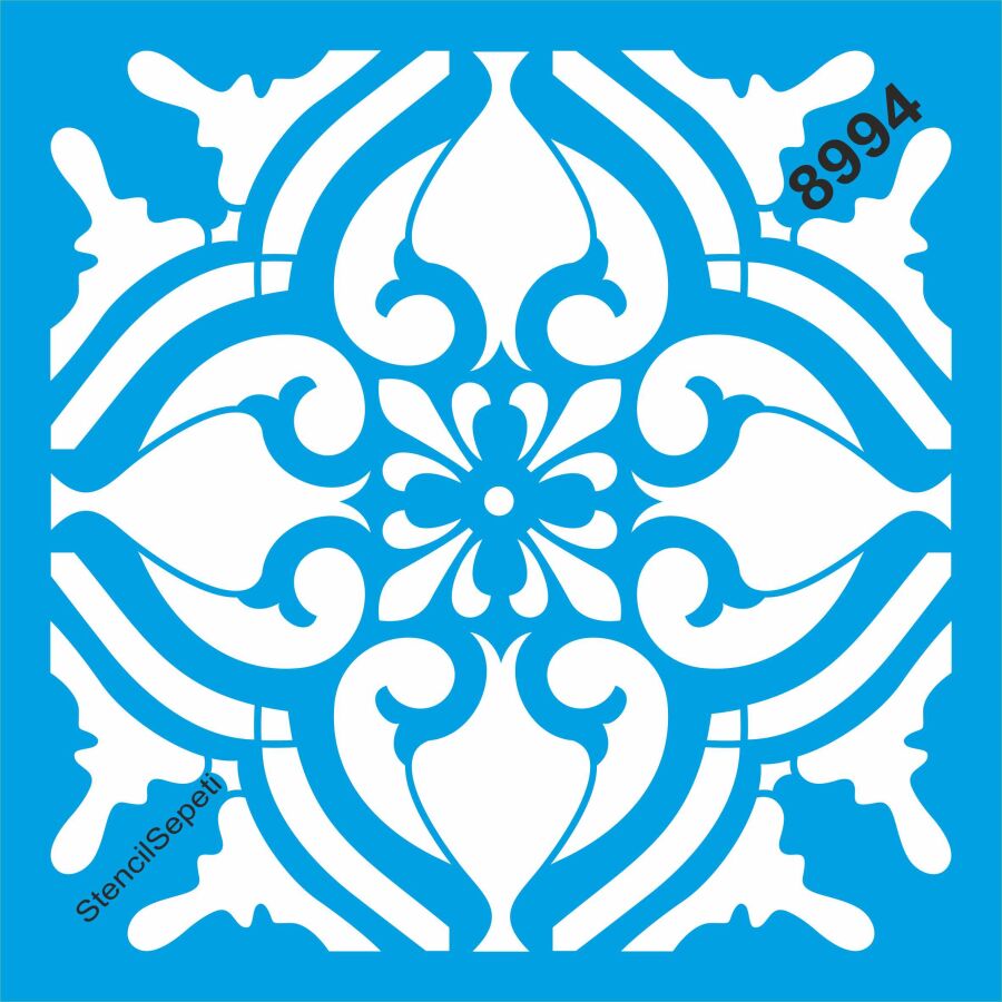 Fayans Deseni - Stencil - Boyama Şablonu - 1