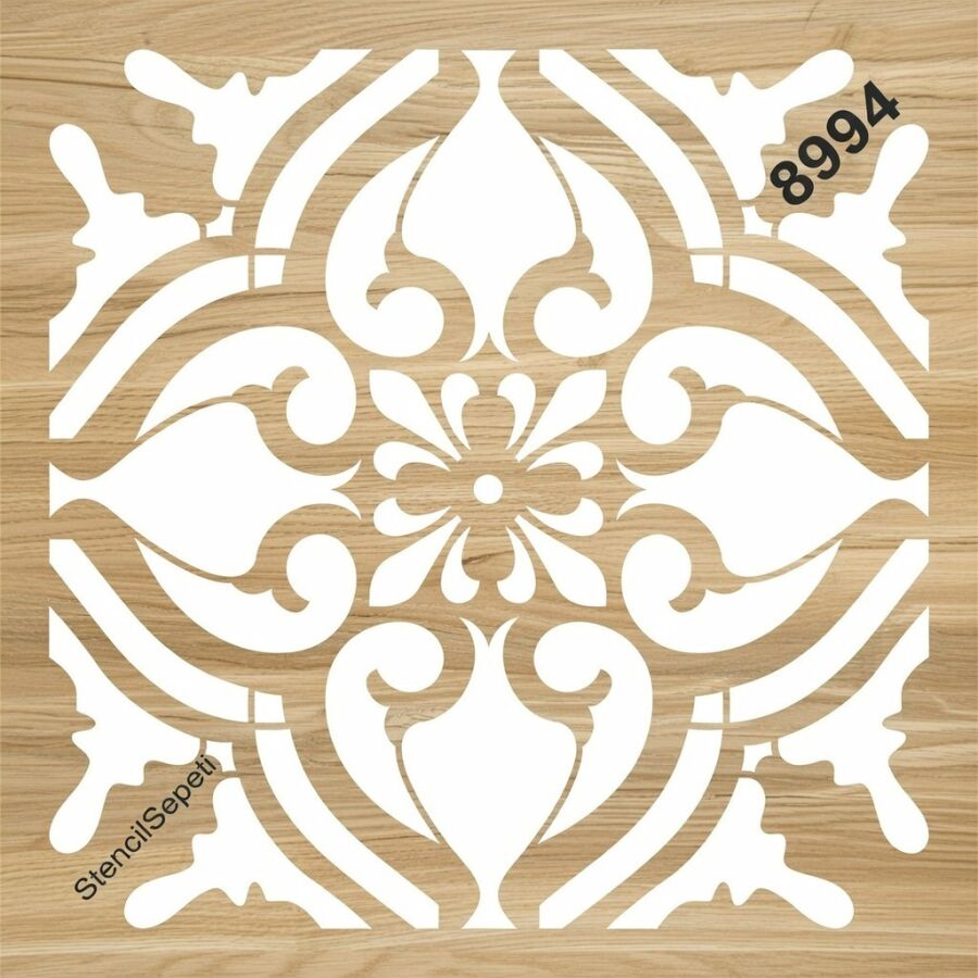 Fayans Deseni - Stencil - Boyama Şablonu - 2