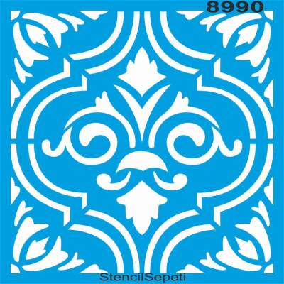 Fayans Deseni - Stencil - Boyama Şablonu - 1
