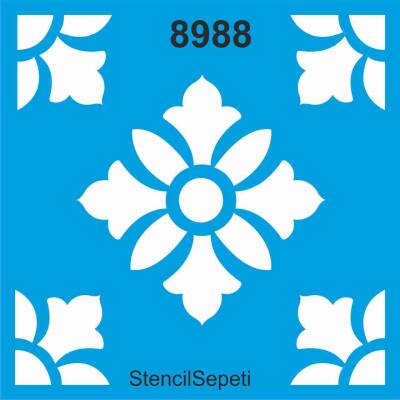 Fayans Deseni - Stencil - Boyama Şablonu - 1