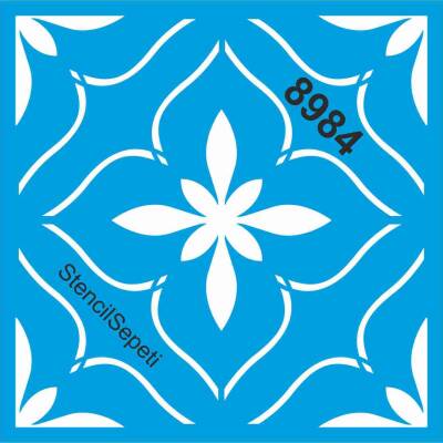 Fayans Deseni - Stencil - Boyama Şablonu - 1
