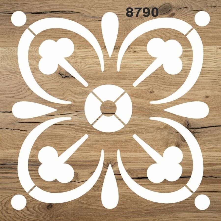 Fayans Deseni - Stencil Boyama Şablonu - 2