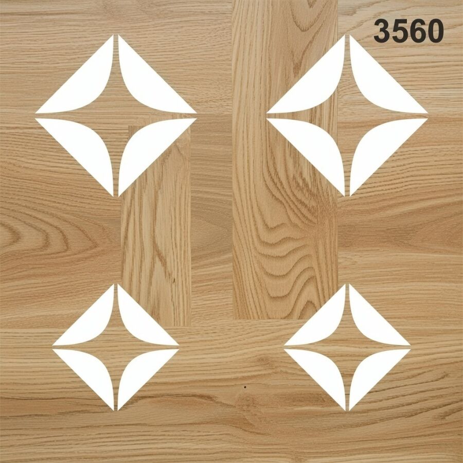 Fayans Deseni - Stencil Boyama Şablonu - 2