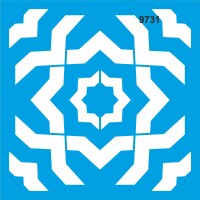 Fayans Deseni - Stencil Boyama Şablonu - StencilSepeti