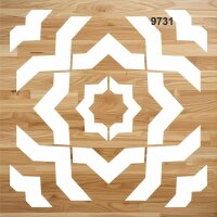 Fayans Deseni - Stencil Boyama Şablonu - 2