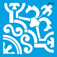 Fayans Deseni - Stencil Boyama Şablonu - StencilSepeti