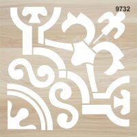 Fayans Deseni - Stencil Boyama Şablonu - 2