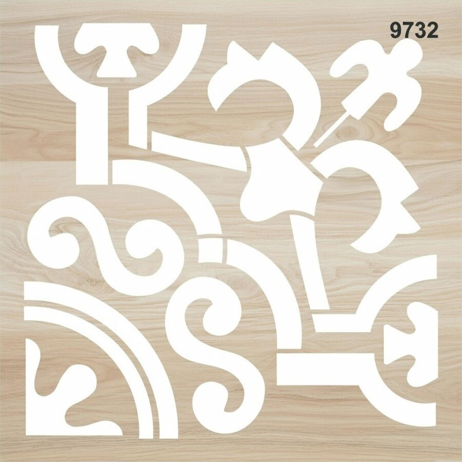 Fayans Deseni - Stencil Boyama Şablonu - 2