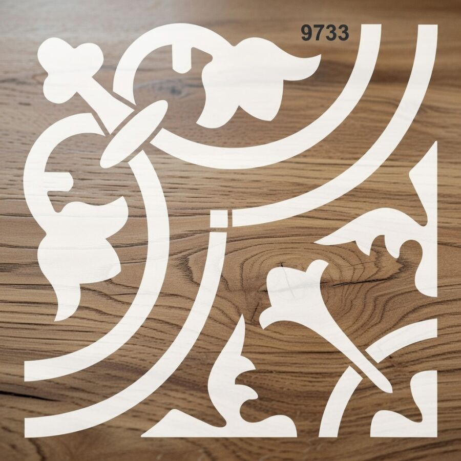 Fayans Deseni - Stencil Boyama Şablonu - 2