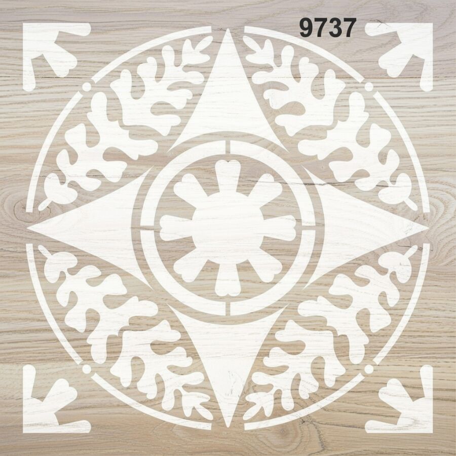 Fayans Deseni - Stencil Boyama Şablonu - 2