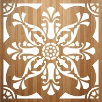 Fayans Deseni - Stencil Boyama Şablonu - 2