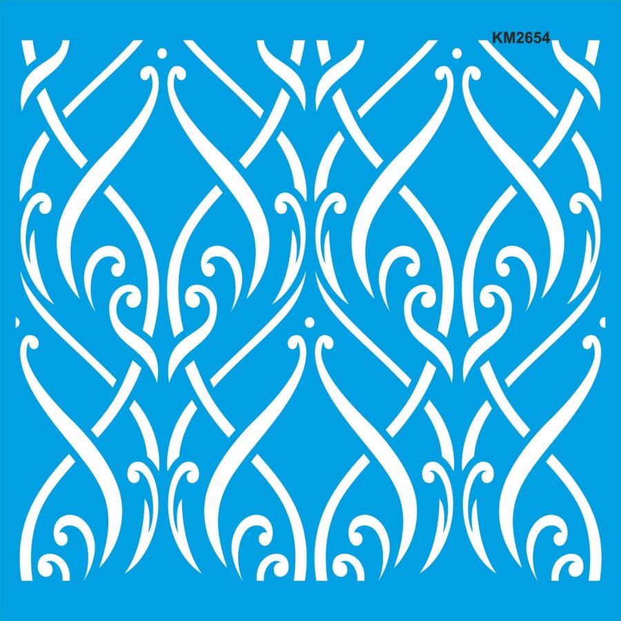 Fayans Deseni - Stencil Boyama Şablonu - 1