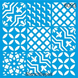 Fayans Deseni - Stencil Şablon - 1