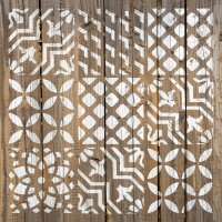 Fayans Deseni - Stencil Şablon - 2