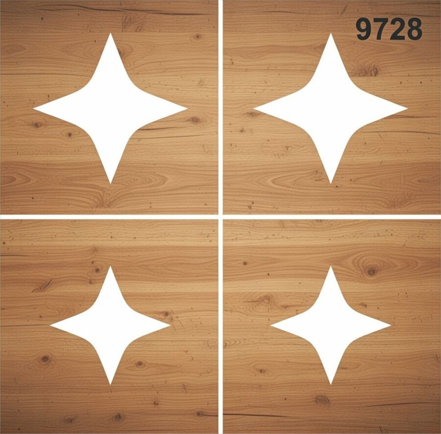 Fayans Deseni - Stencil Boyama Şablonu - 2