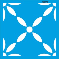 Fayans Deseni - Stencil Boyama Şablonu - StencilSepeti