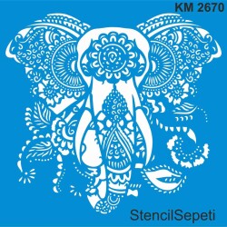 Filli Mistik Duvar Deseni - Stencil Boyama Şablonu - 1