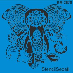 Filli Mistik Duvar Deseni - Stencil Boyama Şablonu - 2