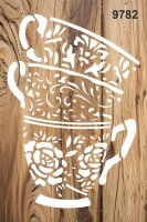 Fincanlar - Stencil Boyama Şablonu - 2