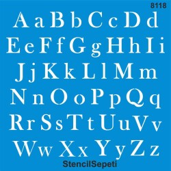 Font - Baskerville Old Face - Stencil Desen Şablonu - StencilSepeti
