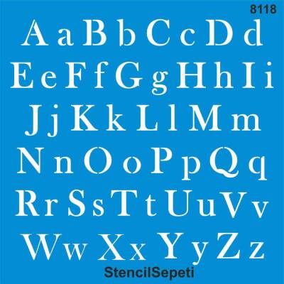 Font - Baskerville Old Face - Stencil Desen Şablonu - 1
