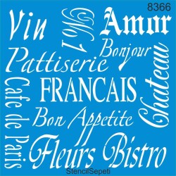 Fransızca Kelimeler - StencilSepeti