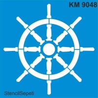 Gemi Dümeni Deseni - Stencil Boyama Şablonu - StencilSepeti