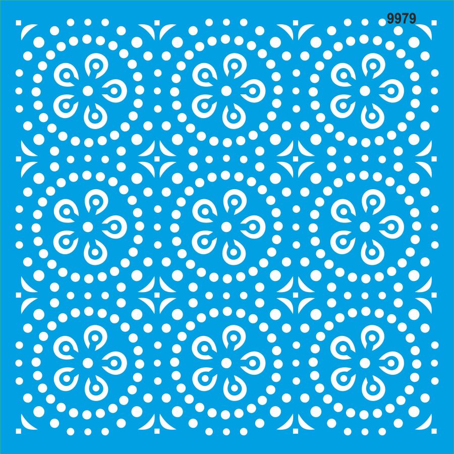 Geometrik Deseni - Stencil Boyama Şablonu - 1