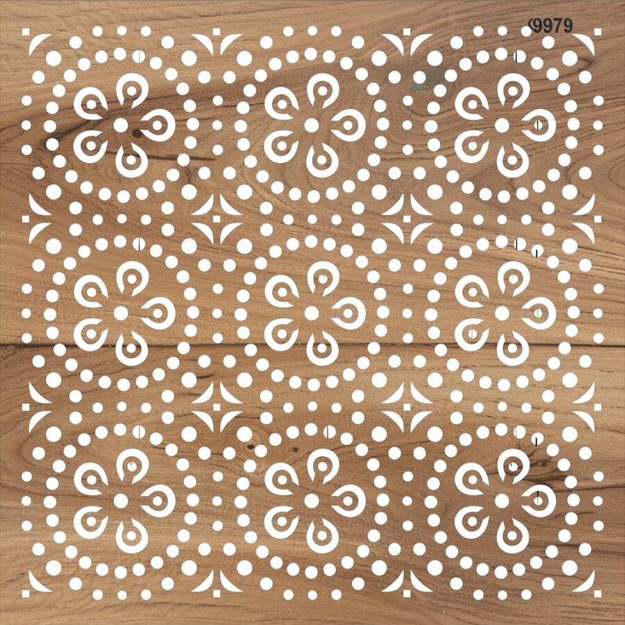Geometrik Deseni - Stencil Boyama Şablonu - 2