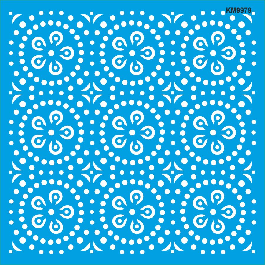 Geometrik Deseni - Stencil Boyama Şablonu - 1