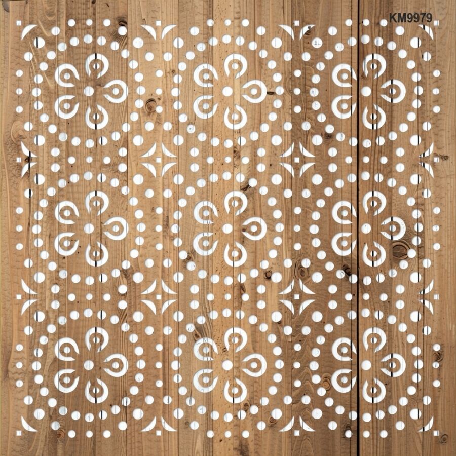 Geometrik Deseni - Stencil Boyama Şablonu - 2