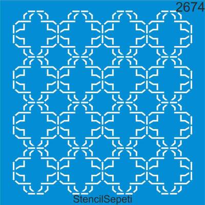 Geometrik Desen - Stencil Boyama Şablonu - 1