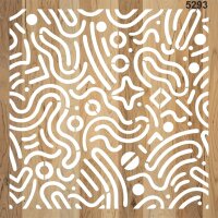 Çizgili Desen - Stencil Boyama Şablonu - 3