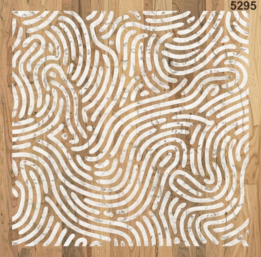 Çizgili Desen - Stencil Boyama Şablonu - 2