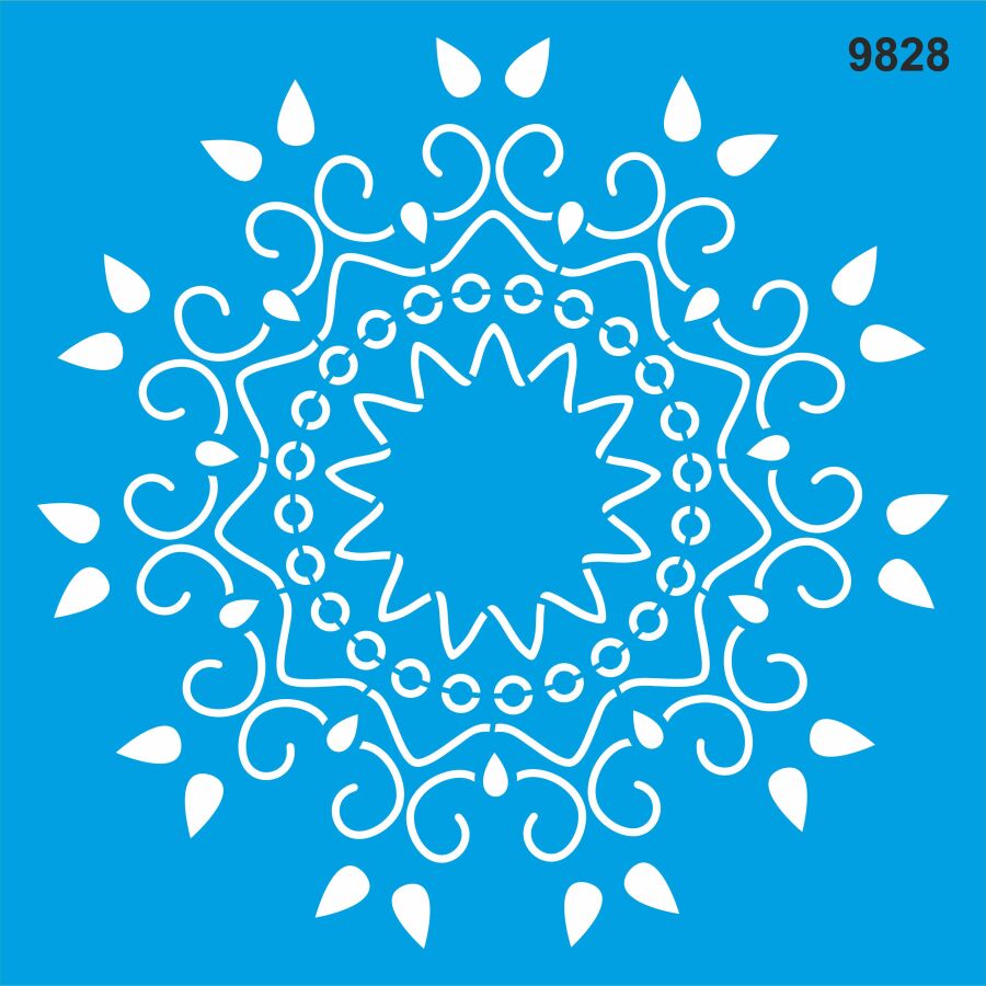 Geometrik Desen - Stencil Boyama Şablonu - 1