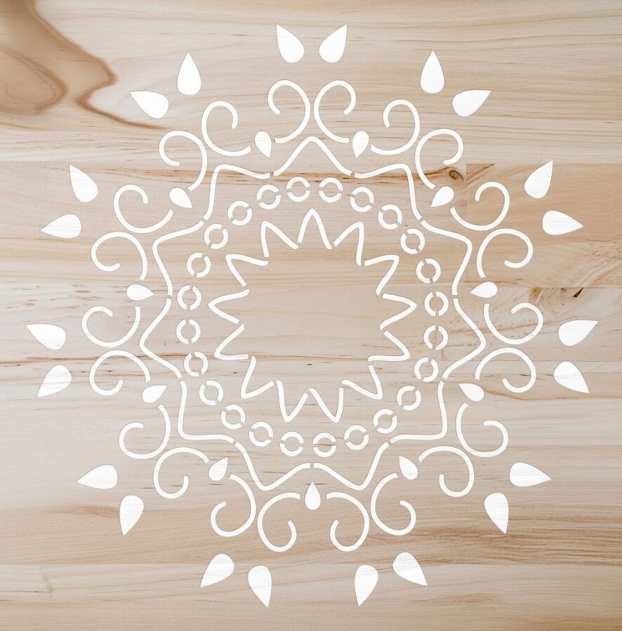 Geometrik Desen - Stencil Boyama Şablonu - 2