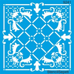 Geometrik Desen - Stencil Boyama Şablonu - StencilSepeti