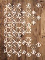 Geometrik Desen - Stencil Boyama Şablonu - 2