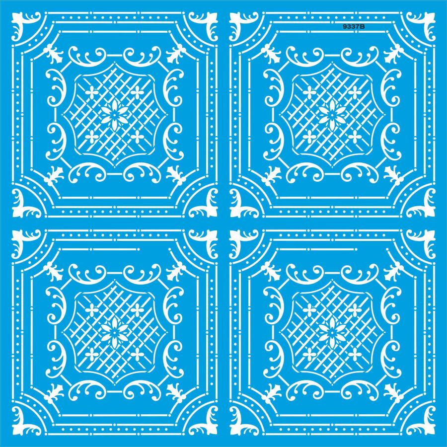 Geometrik Duvar Deseni - Stencil Boyama Şablonu - 1