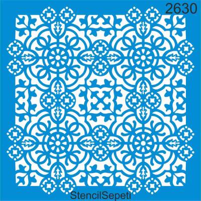 Geometrik Duvar Deseni - Stencil Boyama Şablonu - 1