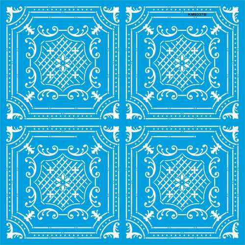 Geometrik Duvar Deseni - Stencil Boyama Şablonu - 1