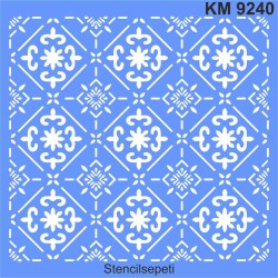 Geometrik Duvar Deseni - Stencil Boyama Şablonu - StencilSepeti