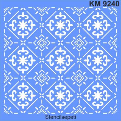 Geometrik Duvar Deseni - Stencil Boyama Şablonu - 1