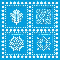 Geometrik Duvar Deseni - Stencil Boyama Şablonu - StencilSepeti