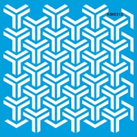 Geometrik Duvar Deseni - Stencil Boyama Şablonu - 1