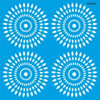 Geometrik Duvar Deseni Stencil Boyama Şablonu - 1