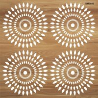 Geometrik Duvar Deseni Stencil Boyama Şablonu - 2