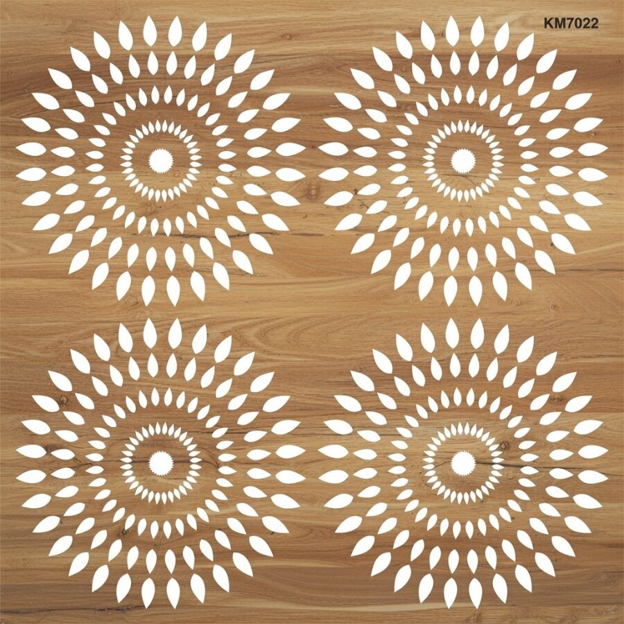 Geometrik Duvar Deseni Stencil Boyama Şablonu - 2
